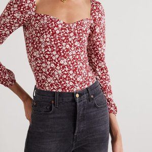 NWOT Reformation Reign Top in Flower Girl, Size 2